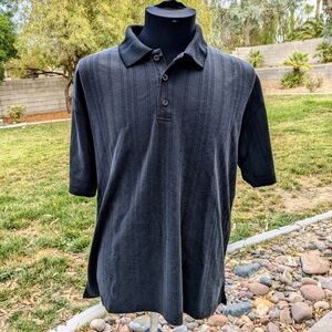 Vintage Bruno Sueded Men’s 1980's Med Retro Short Sleeve Casual Polo Shirt EUC